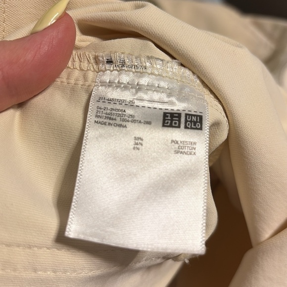 Uniqlo women’s OVERSIZED Med cotton stretch utility Jacket cream button up - Picture 12 of 15